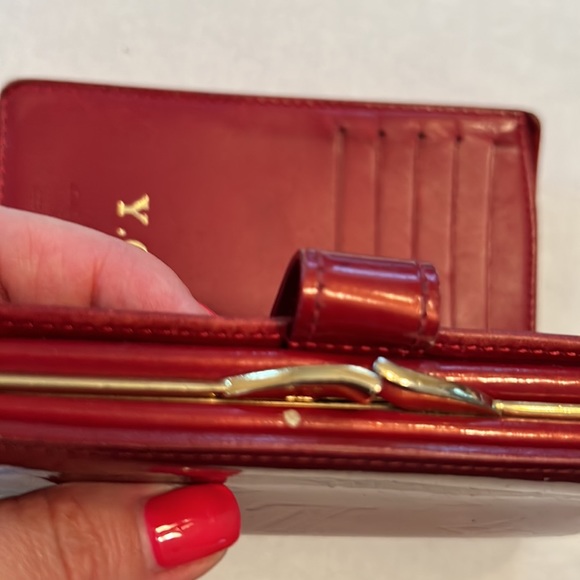 Authentic Louis Vuitton Red Vernis Wallet - Picture 11 of 17